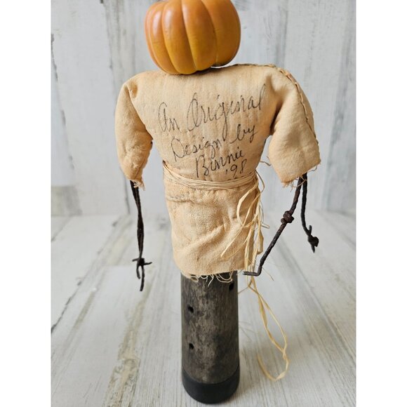Vintage bonnie artisan skeleton pumpkin Halloween decor unique original design d - Picture 5 of 10
